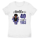 (Custom Age & Year) Turning 40 Birthday Gift 40th Birthday Gifts Custom 1983 Personalized 40th Birthday Shirts For Her Hoodie Dreameris