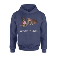 Skylar & Lyla -  Custom illustrated Pet Personalized Standard Hoodie - Dreameris