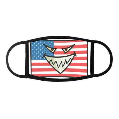 Devil american flag cartoon - Face Mask - Dreameris