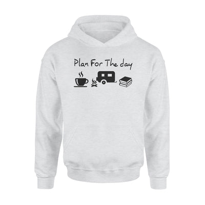 Plan For The Day Camping Book Drink Coffee Standard Hoodie - Dreameris