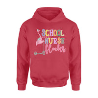 Back To School Tshirt School Nurse Flock Flamingo - Standard Hoodie - Dreameris