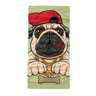 Pug dog hip hop styles neck gaiters  - Neck Gaiter - Dreameris