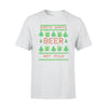 Santa Wants Beer Not Milk Pixel Art Beer Pinetree Funny Christmas - Premium T-shirt - Dreameris
