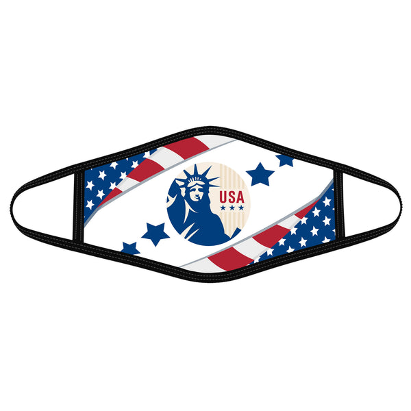 Usa Flag Design The Statue Of Liberty America Stars - Polyblend Face Mask - Dreameris