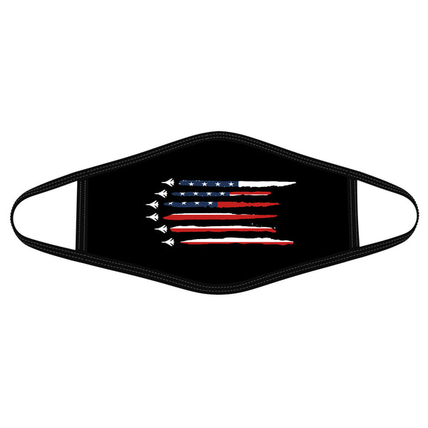 America Flag Usa Airplane - Polyblend Face Mask - Dreameris