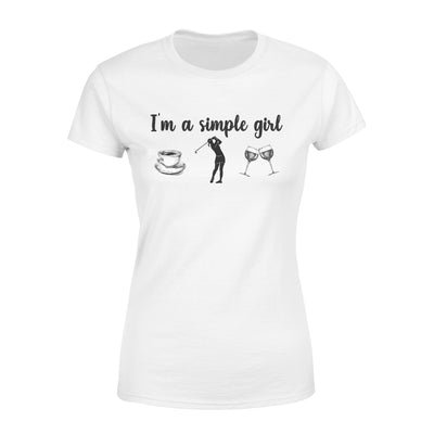 Coffee Golf Wine - Premium Women's T-shirt - Dreameris