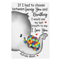 Autism elephant i love you - Matte Canvas - Dreameris