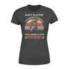 Don't Flatter Yourself Cowboy I Was Looking At Your Horse Vintage Style - Premium Women's T-shirt - Dreameris