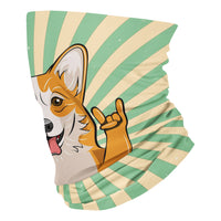 Cute welsh corgi with horns - Neck Gaiter - Dreameris