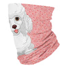 white cute poodle - Neck Gaiter - Dreameris