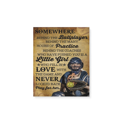 Baseball little girl who fell in love with the game - Matte Canvas - Dreameris