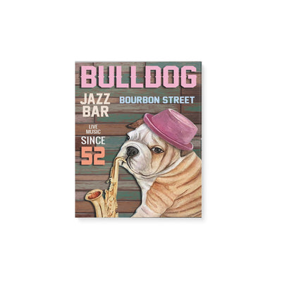 Bulldog jazz bar live music bourbon street  -Matte Canvas - Dreameris