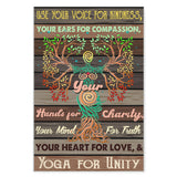 Use Your Voice For Kindness Yoga For Unity - Matte Canvas - Dreameris