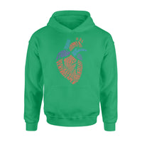 Anatomical Heart Shirt Parts Of Heart Cardiac Nurse - Standard Hoodie - Dreameris