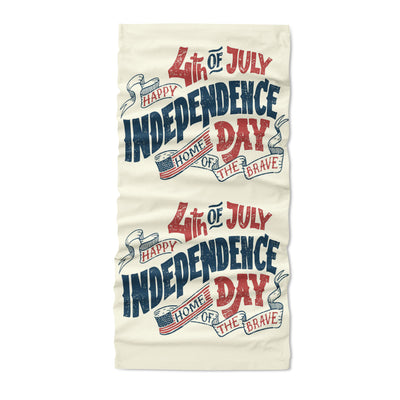 Happy fourth of july hand lettering greeting - Neck Gaiter - Dreameris