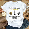 A Man Cannot Survive On Beer Alone He Also Needs A Guitar And A Dog Gift T-shirt - Dreameris