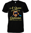 A Queen Was Born In September Happy Birthday To Me Cotton T-Shirt - Dreameris
