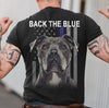 American Flag Black Pitbull Back The Blue Standard Men T-shirt - Dreameris