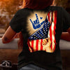 American Flag Sign Language Cotton T-Shirt - Dreameris