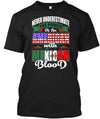American With Mexican Blood Gift Hanes Tagless  Standard/Premium T-Shirt - Dreameris