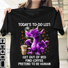 Baby Purple Dragon Todays To Do List Get Out Of Bed Find Coffee Pretend To Be Human Standard Men T-shirt - Dreameris