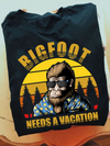 Bigfoot Needs A Vacation Funny Standard Men T-Shirt - Dreameris