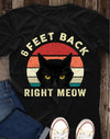 Black Cat 6 Feet Back Right Meow Standard Men T-shirt - Dreameris