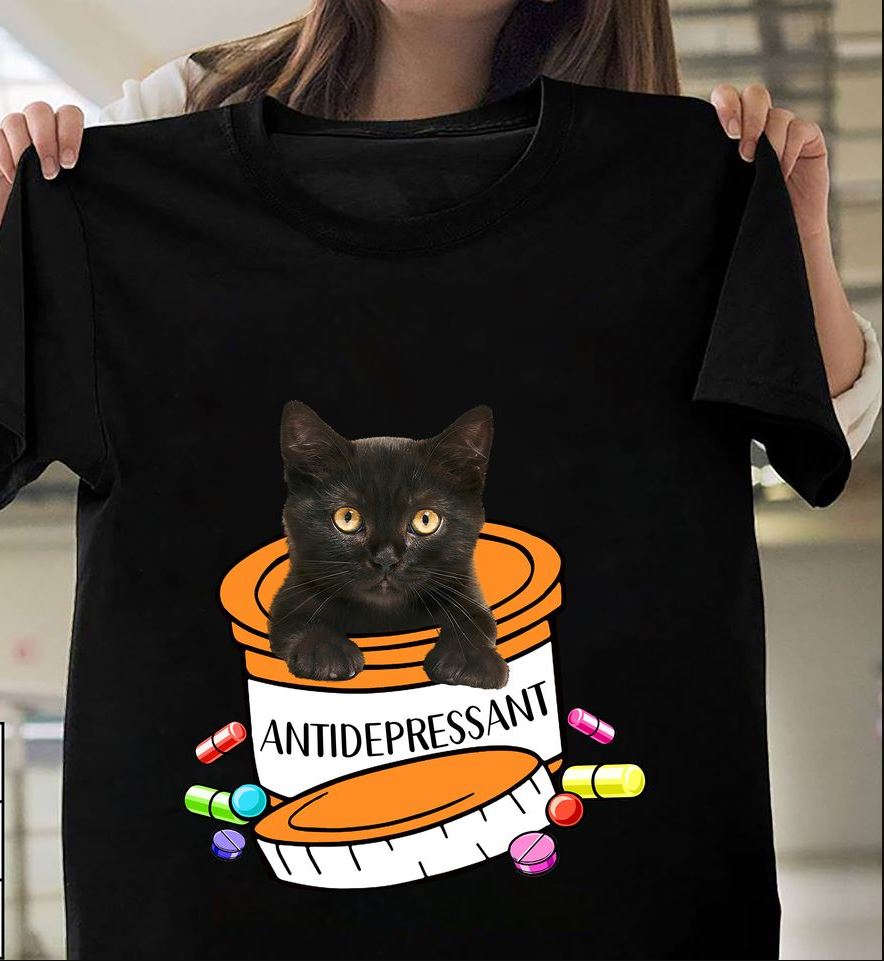 antidepressant cat t shirt