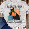Black Cat Don't Judge Me Because I'm Quiet No One Plans A Murder Out Loud Standard Men T-shirt - Dreameris