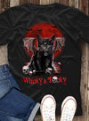 Black Cat Skull Witchy And Bitchy Halloween Gifts Standard Men T-shirt - Dreameris