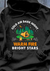 Camping Cold Air Dark Night Warm Fire Bright Stars Standard Hoodie - Dreameris