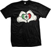 Cartoon Heart Hands Mexico Flag - Mexican Pride Mens  Standard/Premium T-Shirt - Dreameris