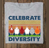 Celebrate Diversity Chicken Types Funny Vintage Cotton T Shirt - Dreameris
