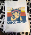 Check Meowt Gymnastics Cat Lover Cotton T Shirt - Dreameris