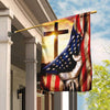 Christian Cross American U.S Garden Flag/House Flag/Yard Sign - Dreameris