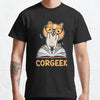 Corgeek Reading Book Gift Men Women Dog Lovers Bookaholic Classic T-shirt - Dreameris