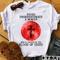 Cross Never Underestimate A Woman Who Is Covered By Blood Of Jesus Standard Men T-Shirt - Dreameris