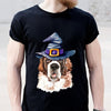 Cute Saint Bernard Witch Hat Halloween Dog Gift Dog Lovers t shirt - Dreameris
