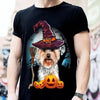 Cute Yorkshire Terrier Witch Hat Halloween Dog Gift Dog Lovers t shirt - Dreameris