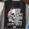 December Girl Hated By Many Loved By Plenty Heart On Her Sleeve Skeleton Gift Standard/Premium T-Shirt - Dreameris