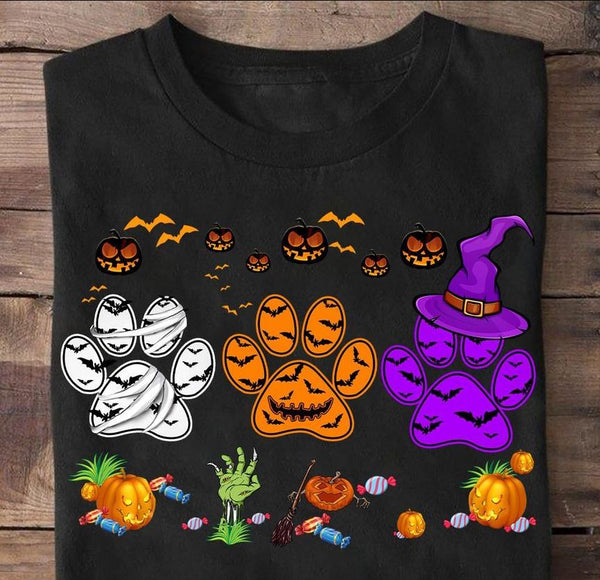 Dog Paw Pumpkin Halloween Gift Standard/Premium T-Shirt - Dreameris