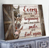 Donkey Every Day Is A New Beginning Take A Deep Breath Smile And Start Again Poster/Matte Canvas - Dreameris