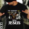 Drum Kit Im Stickin With Jesus For Drummer Cotton T Shirt - Dreameris