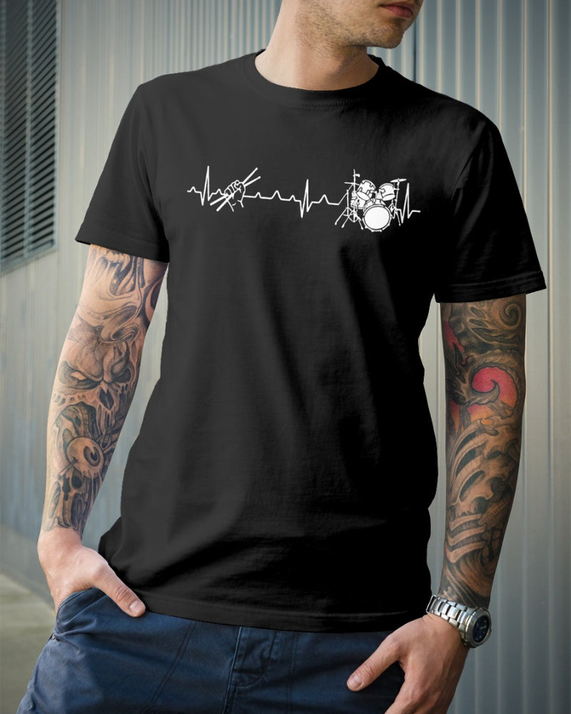 Heartbeat tattoo inspired for Music Lover' Men's T-Shirt | Spreadshirt