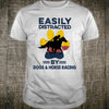 Easily Distracted By Dogs And Horse Racing Gift Dog Lovers Men Women T shirt - Dreameris