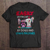 Easily Distracted By Dogs And Sewing Machine Flower Gift T-shirt - Dreameris