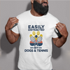 Easily Distracted By Dogs And Tennis Gift Dog Lovers Men Women T shirt - Dreameris