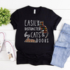 Easily Distracted By Cats & Books Standard Men T-Shirt - Dreameris