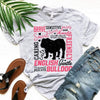 English Bulldog Typography Gift Dog Lovers Cotton T-shirt - Dreameris