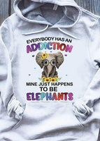 Everybody Has An Addiction Mine Just Happens To Be Elephants Standard Hoodie - Dreameris